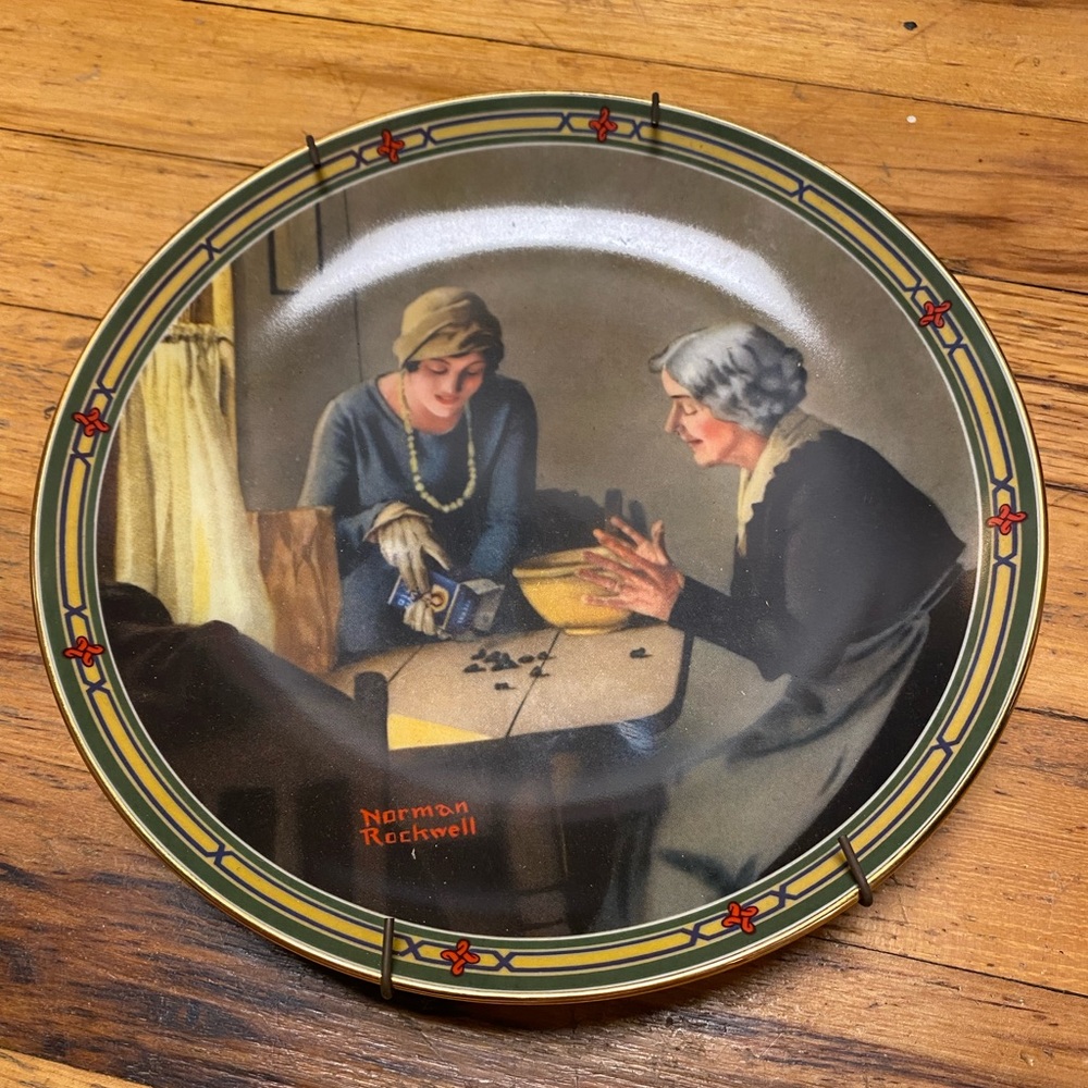 “A Family’s Full Measure” - Norman Rockwell - Vintage Plate - Free Shipping